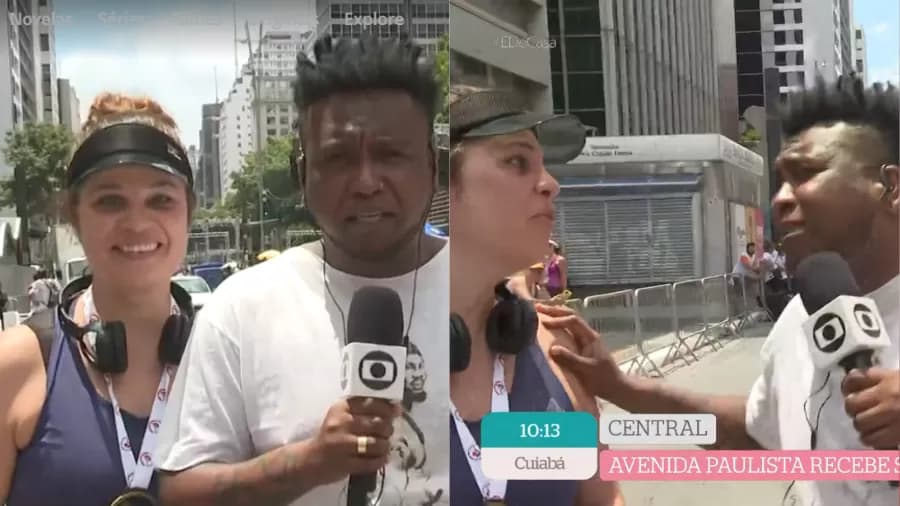 Isabel Teixeira passou por momento de constrangimento ao vivo durante o É de Casa (Foto: Reprodução)