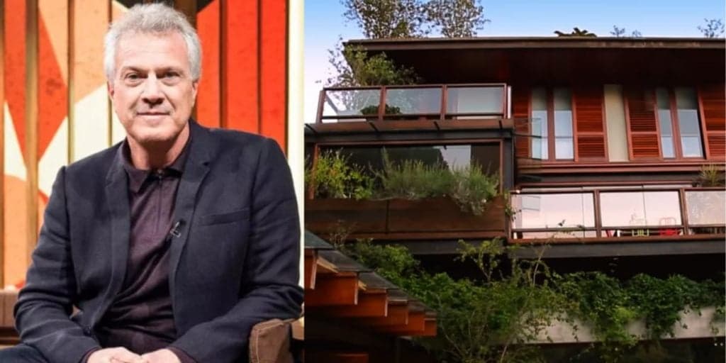 Com sofá de R$120 mil e até Pau-Brasil, mansão de Pedro Bial é a mais linda e fotos podem provar isso