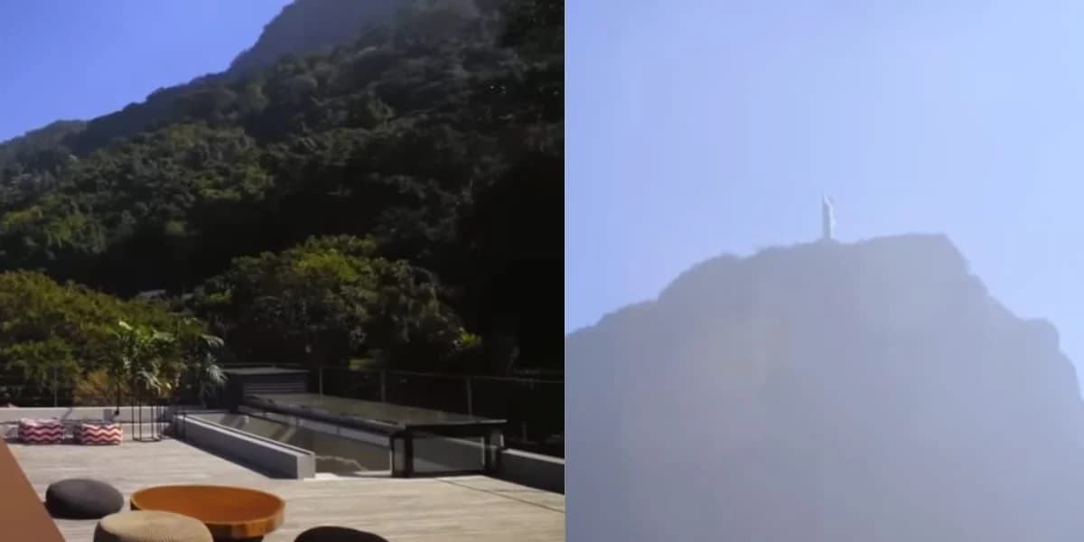 Mansão de Murilo Benício tem vista privilegiada para o Cristo Redentor (Foto: Reprodução/ YouTube)