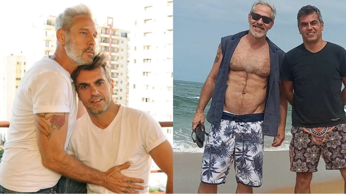 Eterno galã da Globo, Nico Puig, e seu marido mais lindo 