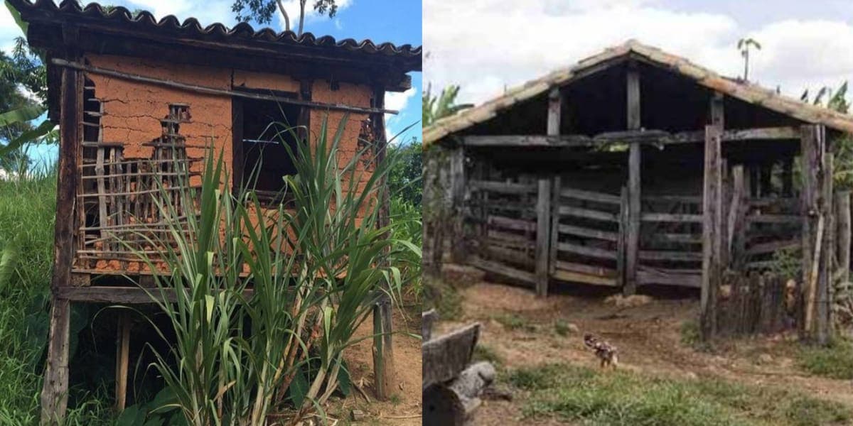 Casa onde a cantora sertaneja morou (Reprodução: Montagem TV Foco)
