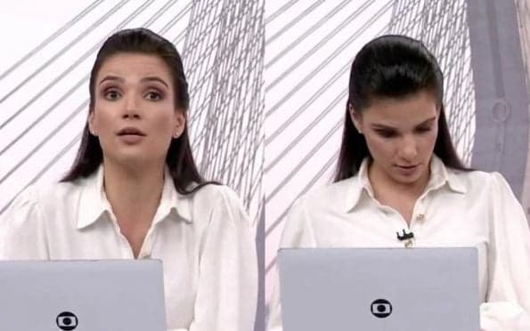 Ao vivo na Globo, âncora de Jornal passa sufoco ao engasgar e ter crise de tosse em meio a notícias  - Foto Reprodução