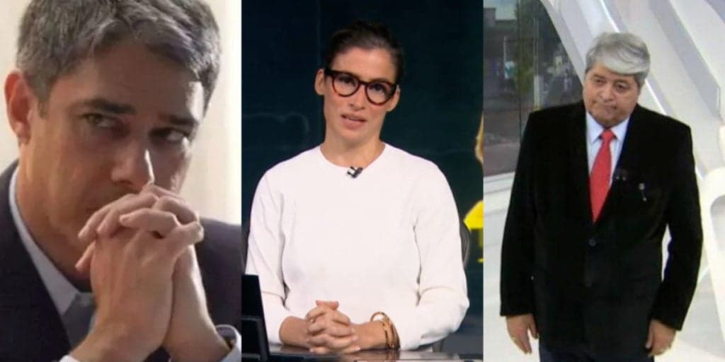 Esses são os motivos que fizeram William Bonner, Renata Vasconcellos e Datena chorarem na TV no mesmo dia