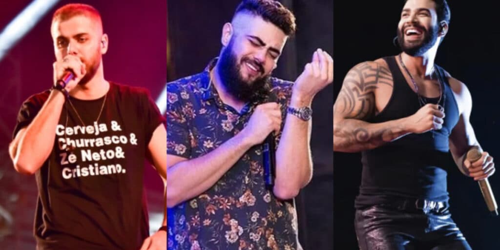 O volume nas sungas de Zé Neto, Gusttavo Lima e Henrique em fotos quentes são de assustar qualquer um
