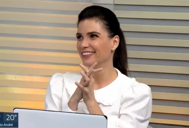 A apresentadora Ana Paula Araújo deixa colega constrangida com o que diz e jornalista respondeu - Foto Reprodução