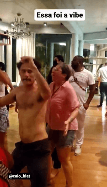 Enrique Diaz na festa de Caio Blat (Foto: Divulgação)