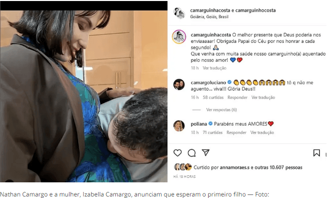 Luciano Camargo, irmão de Zezé Di Camargo, comemora a chegada de bebê na família com notícia de gravidez sendo confirmada - Foto Reprodução
