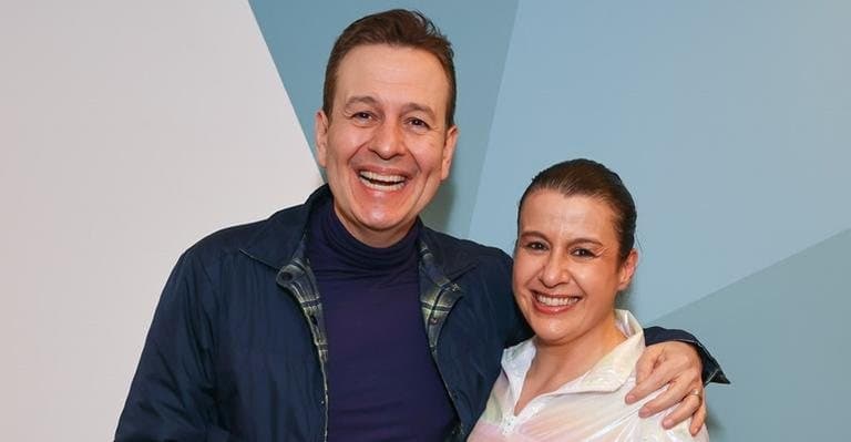 Celso Zucatelli ao lado de sua esposa, Ana Claudia
