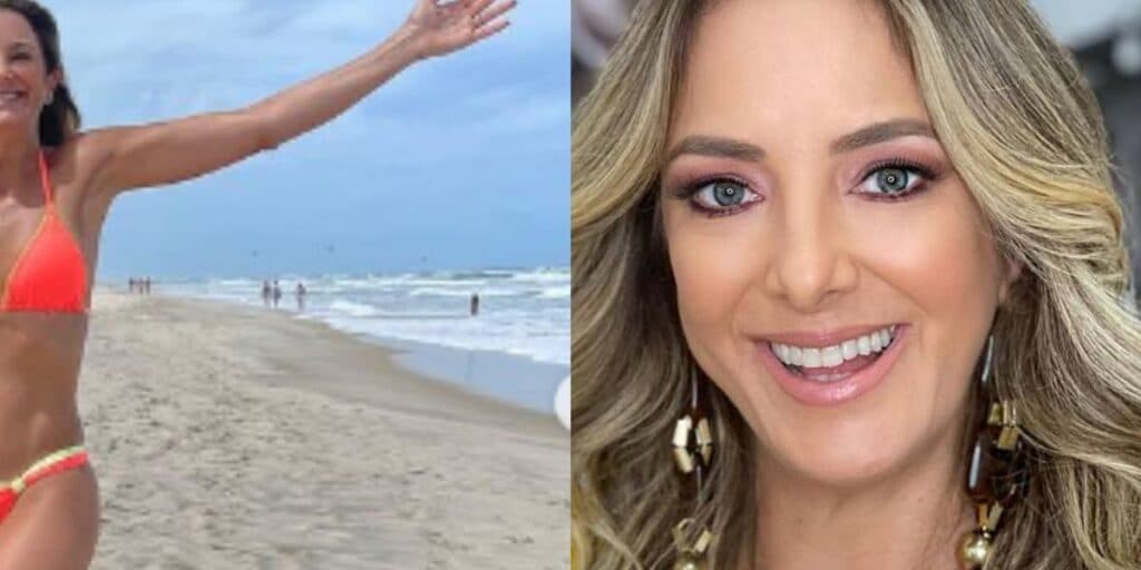 Ticiane Pinheiro usa biquíni curtinho, mostra corpão e prova ser uma das mulheres mais lindas do Brasil