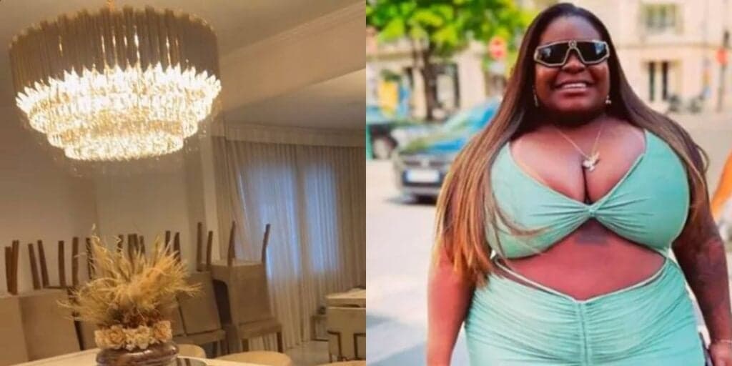 Parede escrita, mesa luxuosa e lustre mais caro que muito salário: a sala absurda da mansão de Jojo Todynho