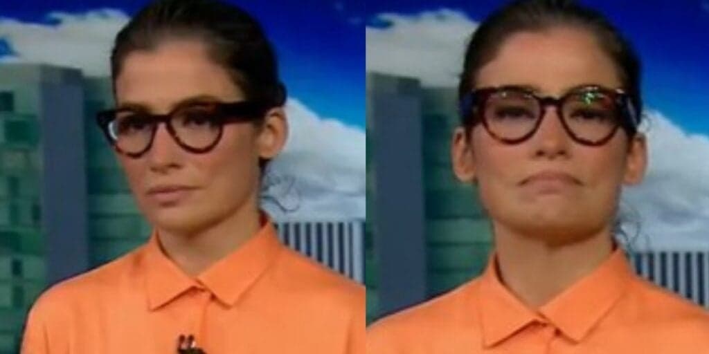 Renata Vasconcellos quebra o protocolo ao lado de Bonner e é flagrada com lágrimas nos olhos durante o JN