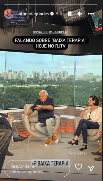 Antônio Fagundes retornou a Globo para falar de novo projeto fora das telas (Foto: Reprodução) Antônio Fagundes retornou a Globo para falar de novo projeto fora das telas (Foto: Reprodução)