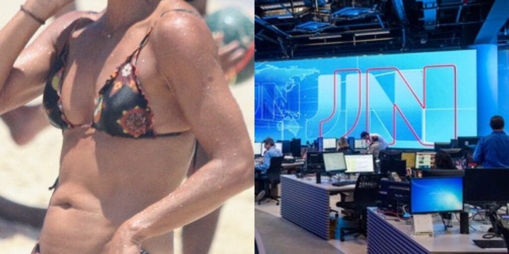 Âncora do Jornal Nacional é flagrada de biquíni fininho e exibe corpão em praia no Rio de Janeiro