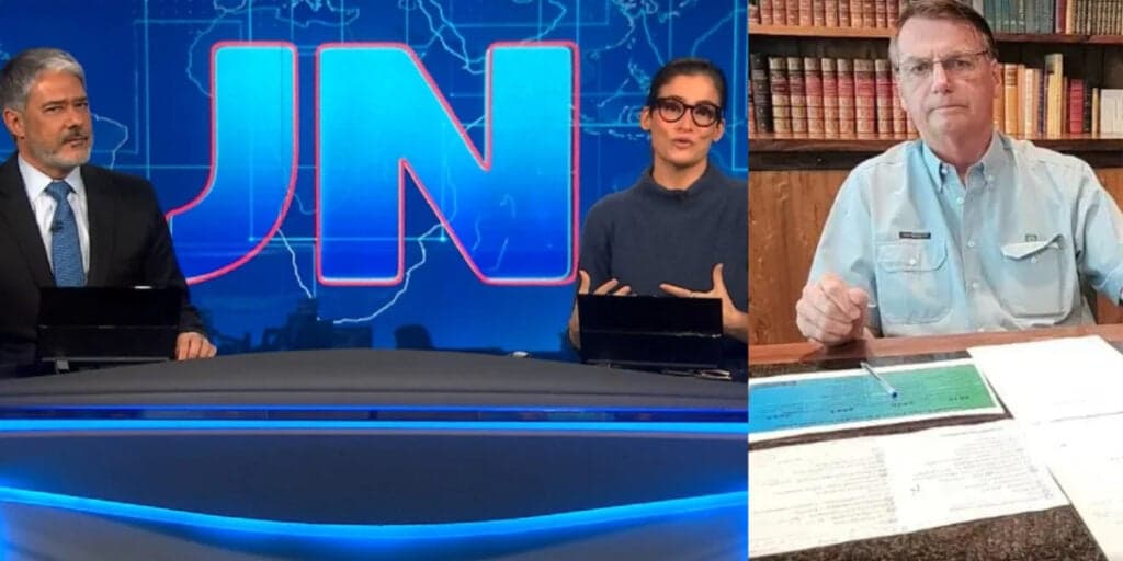 Coube a Bonner e Renata, no Jornal Nacional, dar notícia que muitos não queriam receber de Bolsonaro