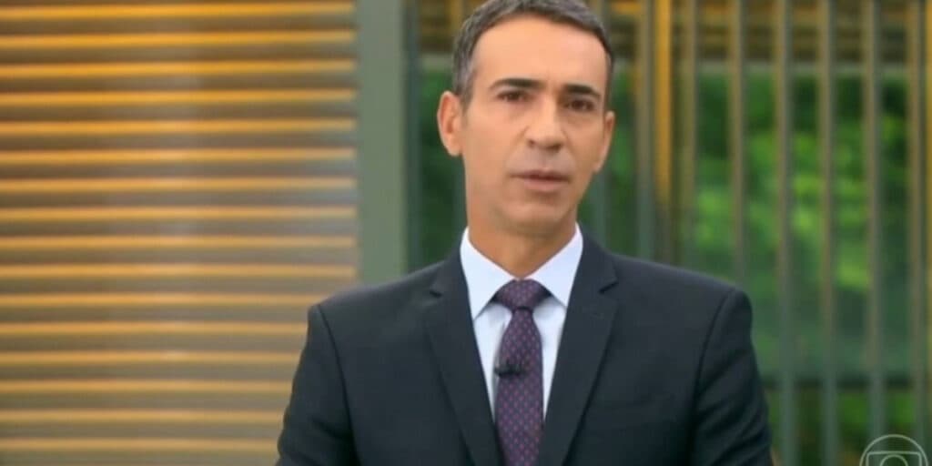 Funcionários da Globo surgem no meio da redação do Jornal Hoje e mostram o que receberam de Tralli