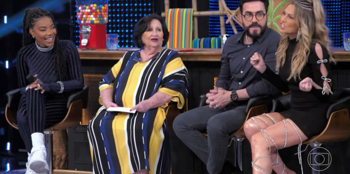 Padre Fábio de Melo e Dona Déa Lúcia deram o que falar no Domingão com Luciano Huck (Foto: Reprodução)