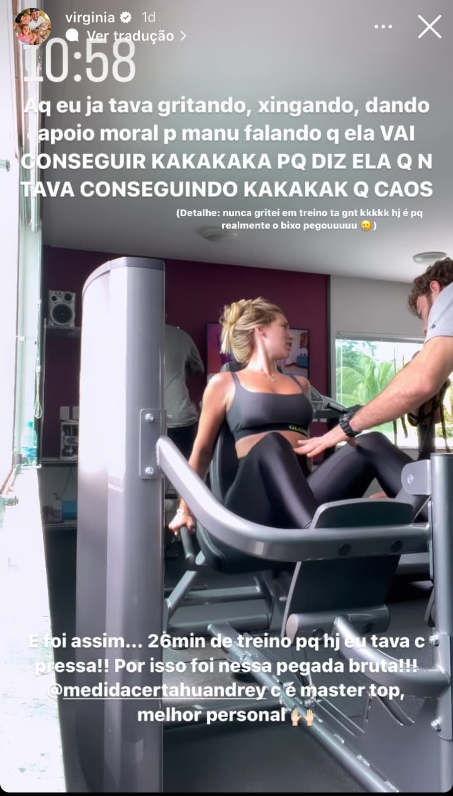 Em um vídeo publicado nas redes sociais, Virginia Fonseca surge urrando de dor, não se aguenta e dispara xingamento - Foto Reprodução Instagram Em um vídeo publicado nas redes sociais, Virginia Fonseca surge urrando de dor, não se aguenta e dispara xingamento - Foto Reprodução Instagram
