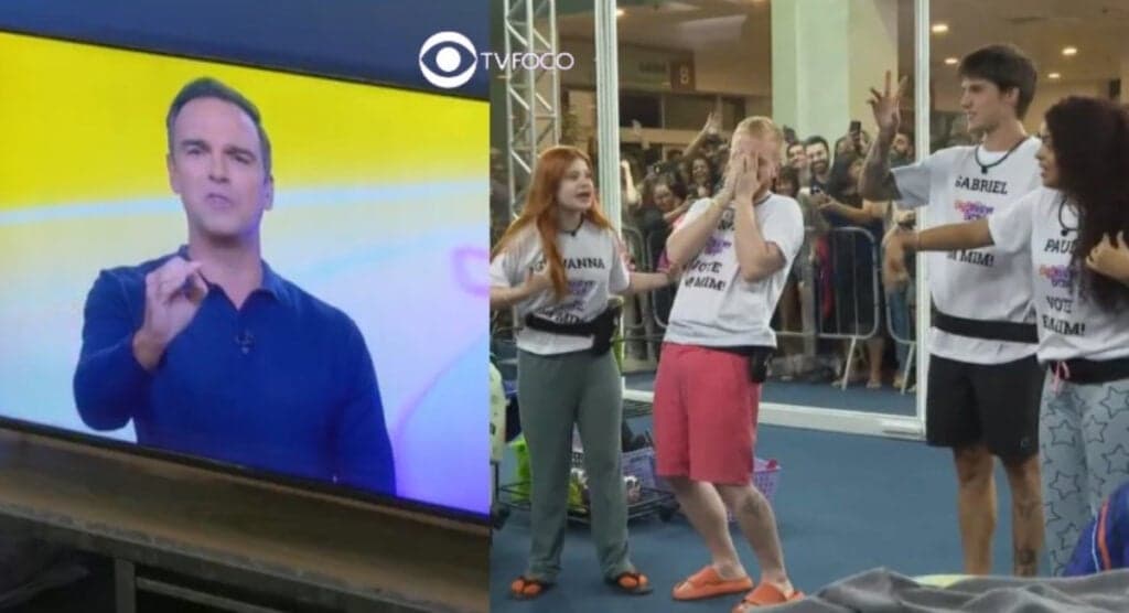 Gafe ao vivo e em rede nacional: Participante da Casa de Vidro chama por Tiago Leifert na cara de Tadeu