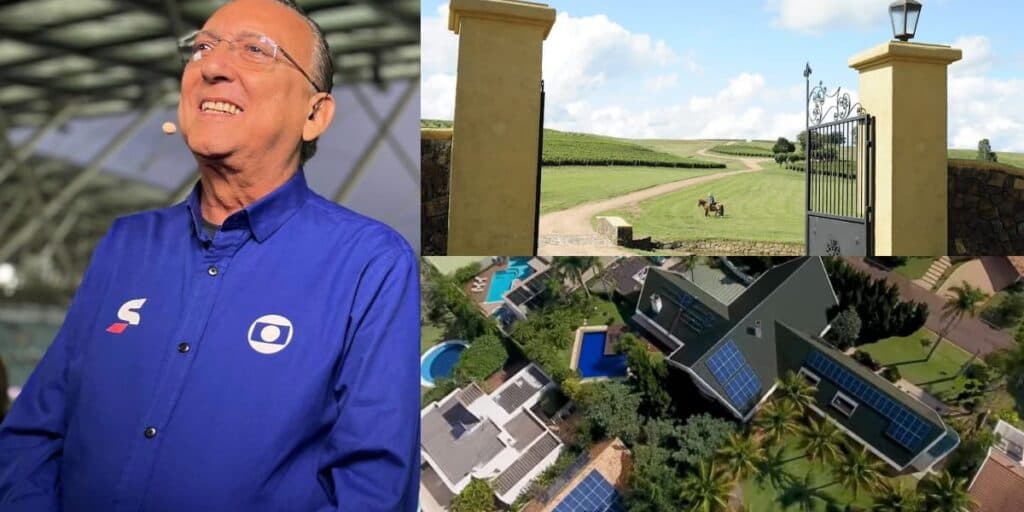 Mansão milionária, fazenda gigantesca e até carro de Fórmula 1 na sala: Galvão Bueno é dono deste império