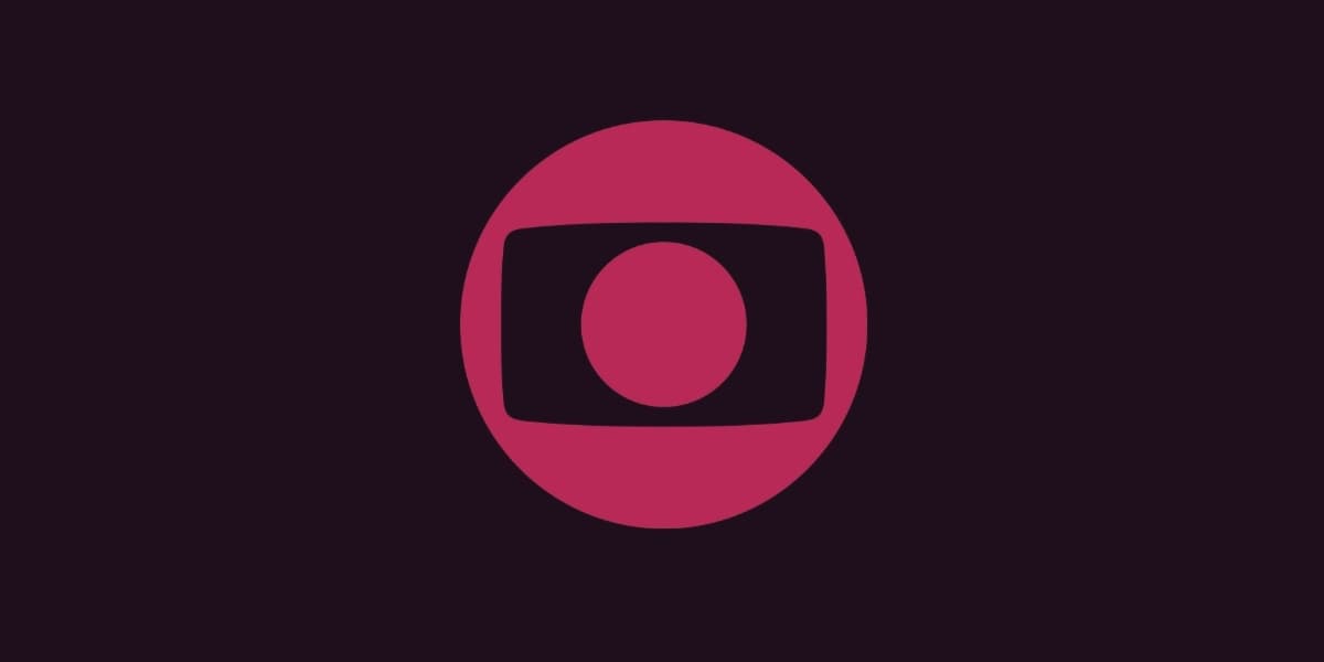logo da globo rosa em um fundo roxo escuro