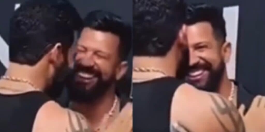Eita: Gusttavo Lima é flagrado falando no canto com Dennis DJ, deixa público intrigado e momento vaza