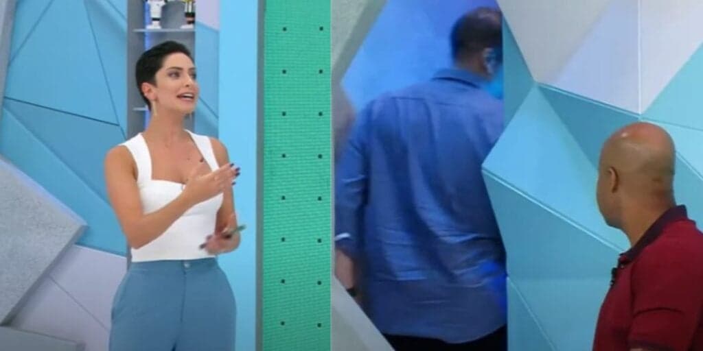 Substituta de Renata Fan vê comentarista abandonar estúdio, pede para que ele fique e falha: "Vou embora"