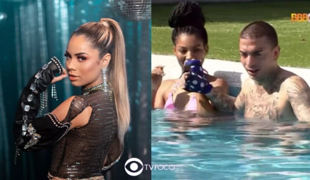 BBB23 - Ao ver o marido com Tina na piscina, Lexa não se aguenta e expõe segredo de MC Guimê: "Tadinho"