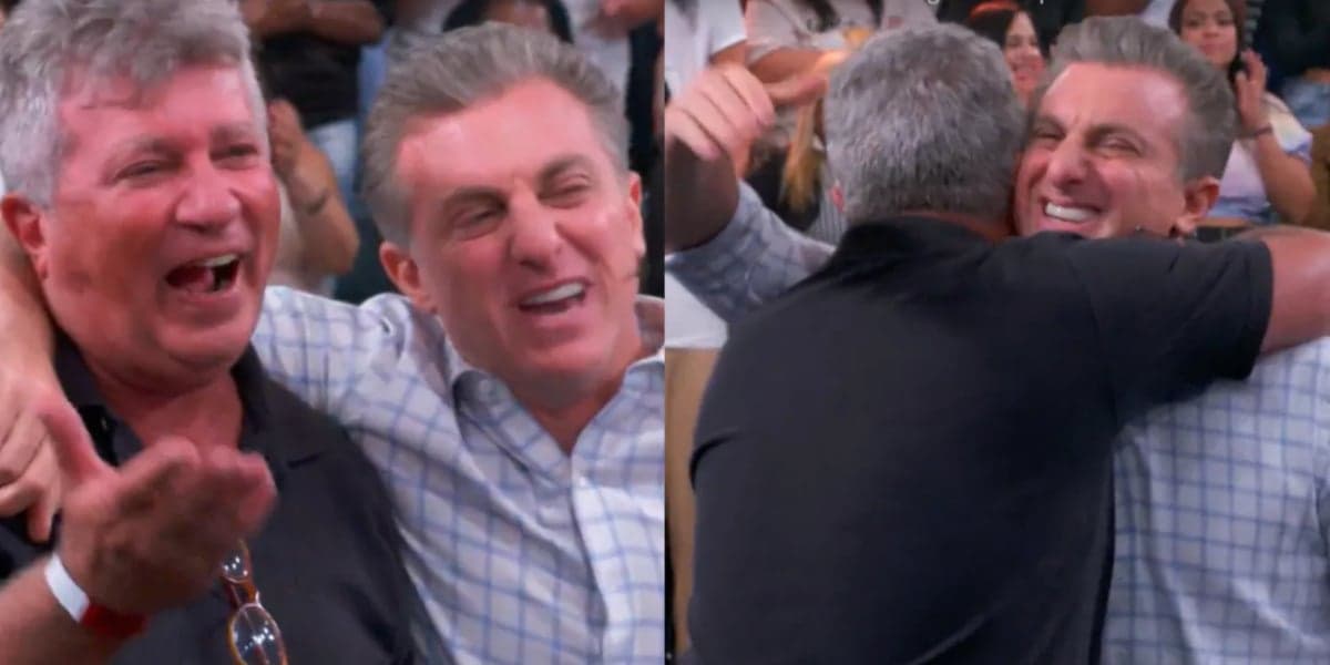 Luciano Huck cai no choro no Domingão (Foto: Reprodução)