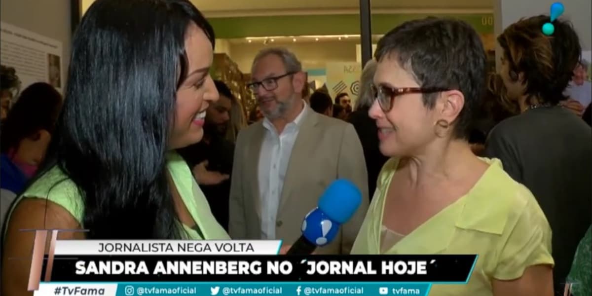 Sandra Annenberg concedeu uma entrevista ao TV FAMA, da RedeTV! - Foto: Reprodução