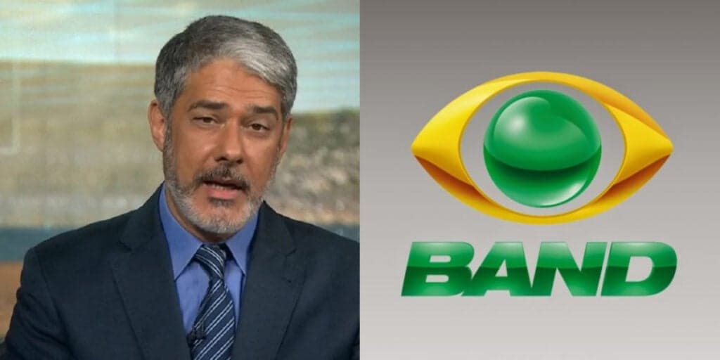 Band contratou William Bonner para jornal e relação do âncora com a emissora ficou para sempre assim