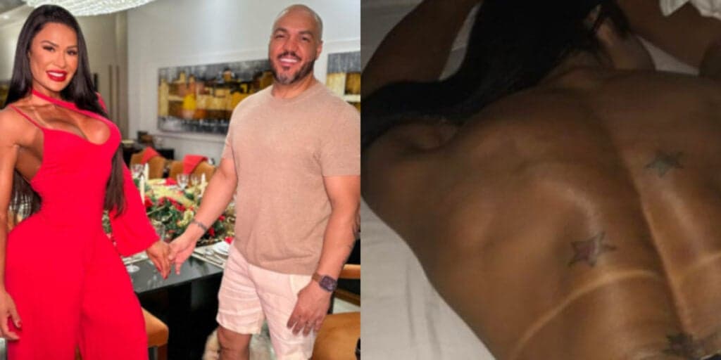 Gracyanne Barbosa escandaliza com foto de Belo pegando em sua parte ínt*ma gigante no meio do trabalho