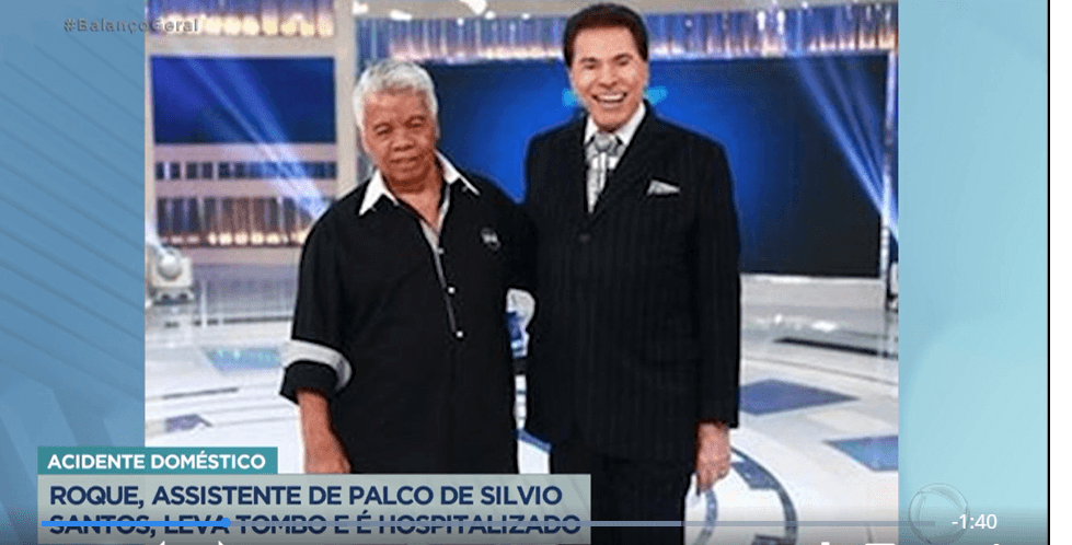 Roque, assistente de palco de Silvio Santos sofreu um acidente grave doméstico (Foto Reprodução/R7)