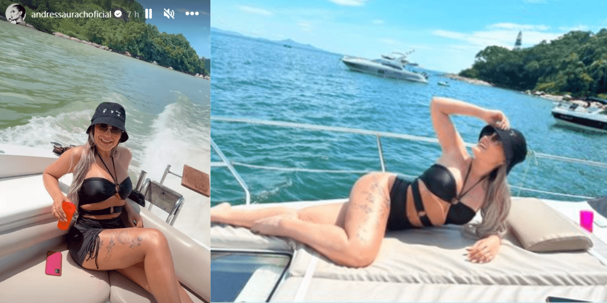 Andressa Urach surge em passeio de barco e é alvo de graves acusações do marido, Thiago Lopes (Foto: Instagram) Andressa Urach surge em passeio de barco e é alvo de graves acusações do marido, Thiago Lopes (Foto: Instagram)