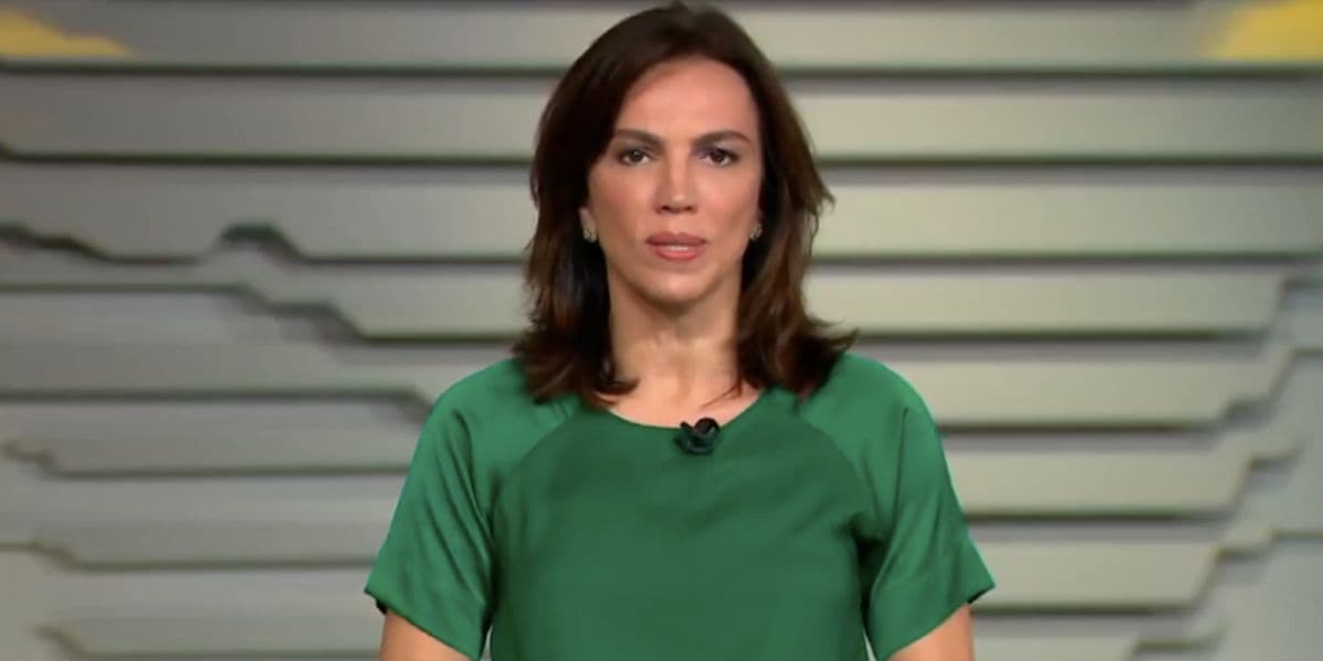 Ana Paula Araújo é substituída no Bom Dia Brasil da Globo devido a folga(Foto: Reprodução / Bom Dia Brasil da Globo)