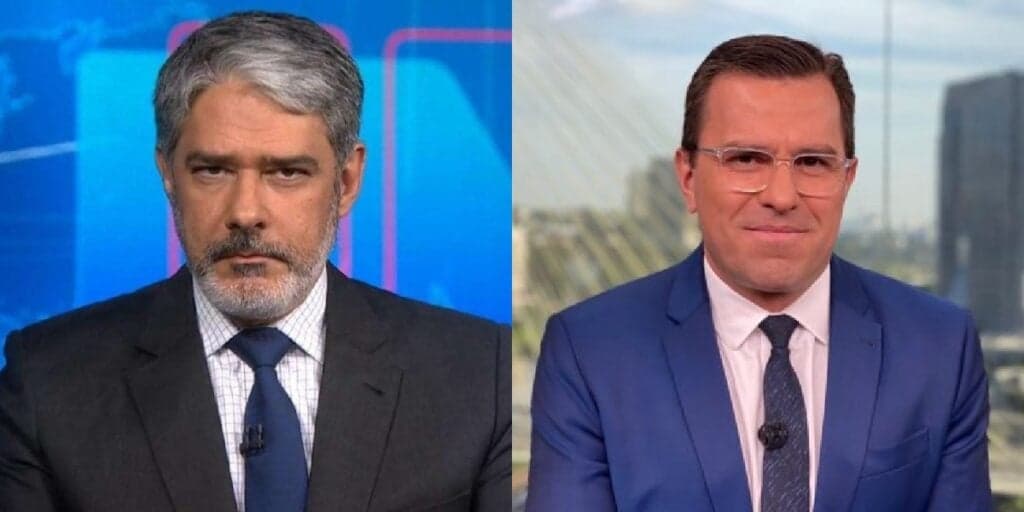 Rodrigo Bocardi e William Bonner: âncoras estão fora do ar na Globo e agora já sabemos o porquê