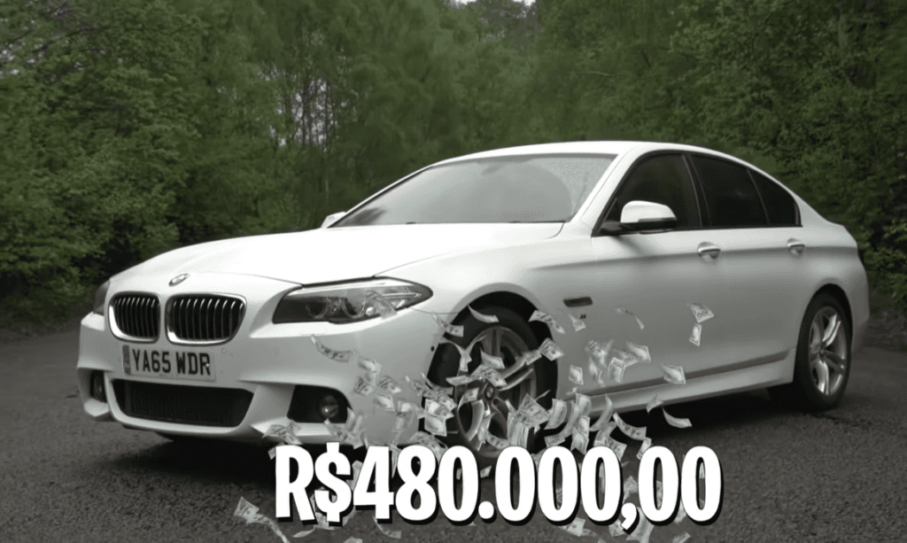 Carro de luxo do apresentador Datena (Foto: Reprodução, Youtube, Canal Sabe tudo)