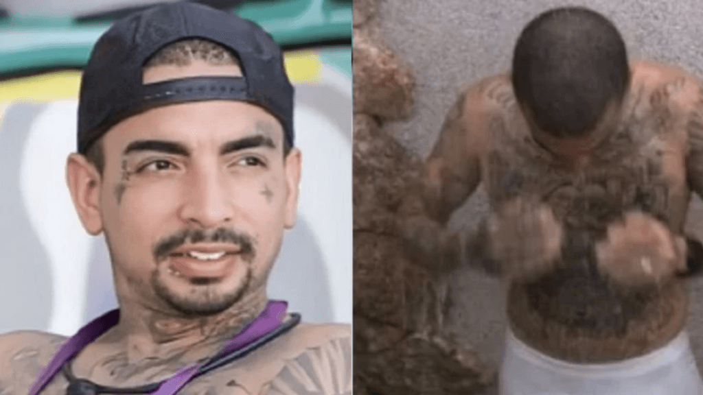 BBB 23 - Mc Guimê toma banho de cueca branca, volume 'rígido' impressiona e Lexa é obrigada a se manifestar