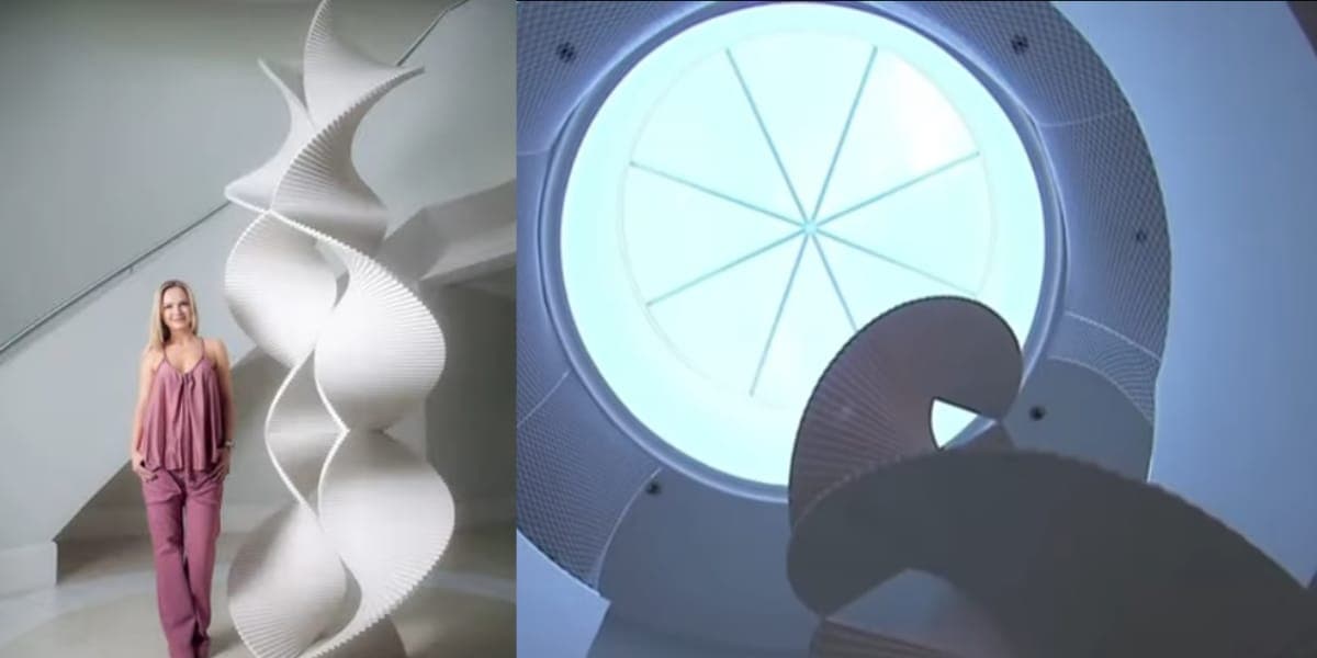 Escultura de 3 metros de altura feita de maneira exclusiva para a apresentadora (Reprodução: Youtube)