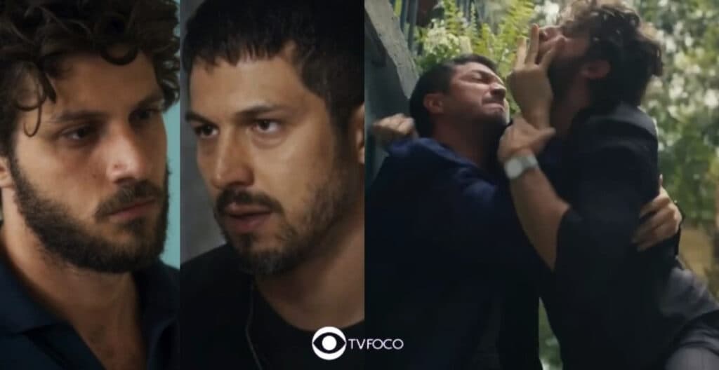 Bomba em Travessia - Ari descobre que Oto é pai de Tonho e cai na porrada com o hacker: "Desgraçado"