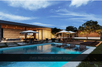 Piscina gigante e tão luxuosa quanto um shopping center, mansão de Wanessa é impressionante (Foto: Casa Vogue)