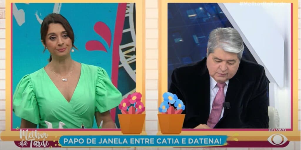 Catia Fonseca dá bronca em Datena ao vivo, jornalista responde e cita até esposa: “O que está vendo?”