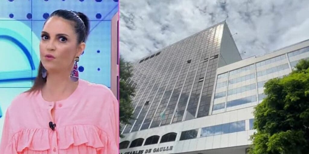 Chris Flores, ao vivo, interrompe programa e comunica evacuação da sede do SBT: “Um susto muito grande”