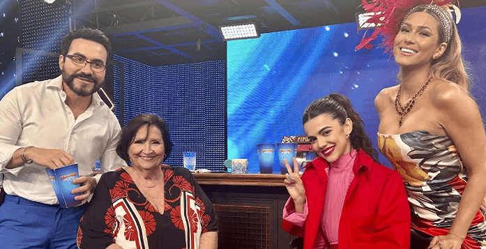 Manu Gavassi participou do quadro 'Acredite se Quiser' do 'Domingão com Huck' (Foto: TV Globo) 