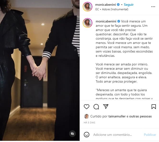 Esposa de Júnior Lima surpreende com declaração nas redes sociais (Foto: Reprodução)