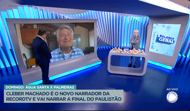 Gottino dá boas vindas à Cléber Machado (Foto Reprodução/PlayPlus)