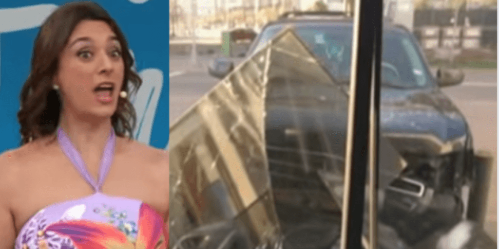 Programa de Catia Fonseca transmite vídeo de carro invadindo estúdio e atingindo apresentadores ao vivo