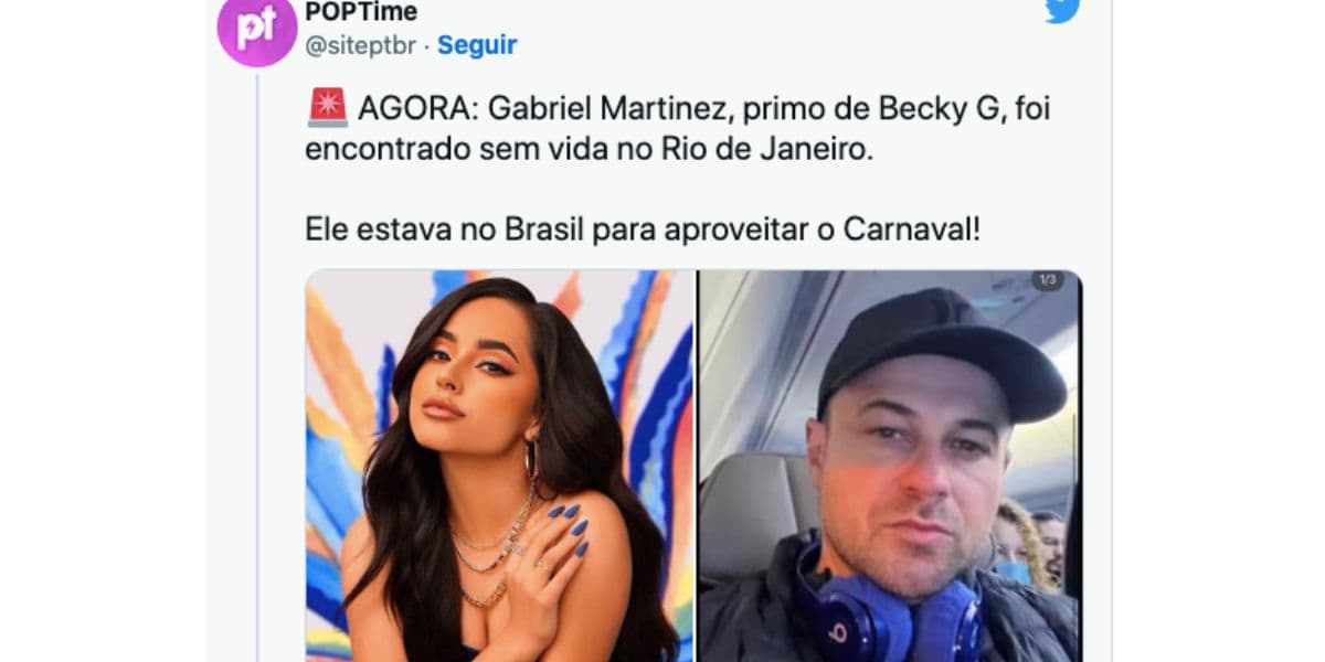 Anitta pediu ajuda para encontrar primo de cantor, que está morto (Foto: Reprodução - Twitter) 