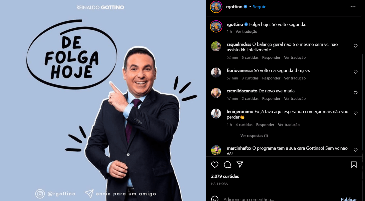 Gottino surge em suas redes sociais e surpreende com anúncio (Foto Reprodução/Instagram) Gottino surge em suas redes sociais e surpreende com anúncio (Foto Reprodução/Instagram)