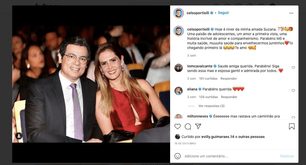 Publicação de Celso Portiolli (Foto: Reprodução/ Instagram)