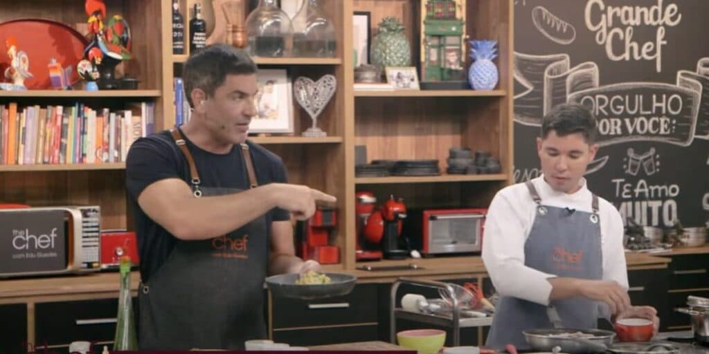 Edu Guedes se incomoda com atitude do convidado na Band e exige: "Fala o que você fez agora"